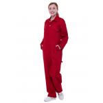 China Comfortable Red Heavy Duty Overalls Tear Resistance With Elasticated Waist Back for sale
