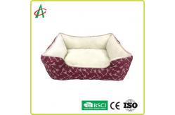 China Rectangle Fluffy Dog Blanket , CPSC Soft Pet Bed With Anti Slip Bottom supplier