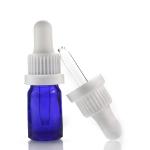 5ml Empty Blue Oil Dropper Glass Bottle Accepted Private Sticker for sale