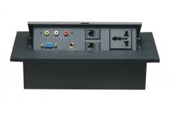 China Multifunctional Hydraulic Desktop Flip Socket Switch Junction Box For Office Furniture supplier