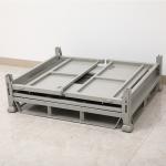 Foldable Galvanized 2.0mm Thickness 720L Steel Pallet Box for sale