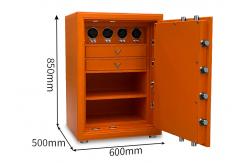 China Leather-Covered Fireproof Jewelry Safe Limited Edition with Watch Winder supplier