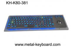 China Rugged Backlit Metal Keyboard with Ergonomics Design Trackbal , USB interface supplier