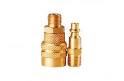 China LAM Pneumatic Brass Quick Coupling High Flow Single Shut Off supplier
