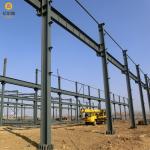 Welded Steel Structure Warehouse H Steel Column and Single Steel Sheet Roof