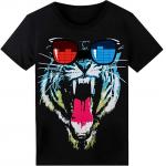 Sound Sensor Flashing LED T Shirt With Fashion Printing For Adults for sale