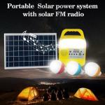 3W*3PCS Cabin Shed Garage Solar Lights Solar Lantern With Radio for sale