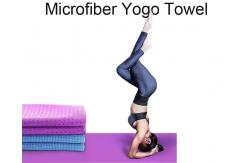 China ODM purple Non Slip Hot Microfiber Yoga Towel With Grips supplier