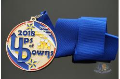 China Potter Running Metal Award Medals With Smooth Or Sandblasted Back Customized Shape supplier