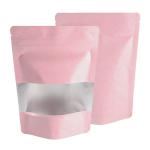 3 Side Seal Aluminum Foil Zip Lock Plastic Bags With Clear Window for sale