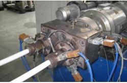 China Single Screw PP / PE Plastic Twin Pipe Extrusion Machine high speed supplier
