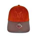 Private Label 3d Embroidered Baseball Cap PU Brim Polyester Material for sale
