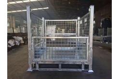 China Heavy Duty 600kg Industrial Wire Mesh Containers Warehouse Storage Durable supplier