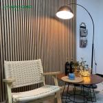 Eco-Friendly Natural Oak Veneer Slat Wood Acoustic Wall Panel 9mm/12mm Polyester Thickness for sale