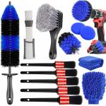15pcs Car Cleaning Brush Set With Detailing Long Rim Microfibre for sale