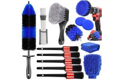 China 15pcs Car Cleaning Brush Set With Detailing Long Rim Microfibre supplier