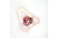 China Macaron Box Packaging Triangle Pyramid Shape Small Cake Packaging Box supplier