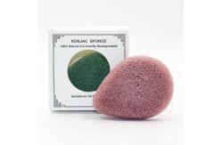 China Customized Logo Tear Drop Exfoliating Konjac Sponge 2.5cm Thick supplier