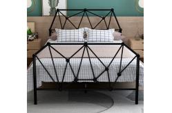 China Modern school cheap wrought iron metal beds student adult deck frame bed supplier