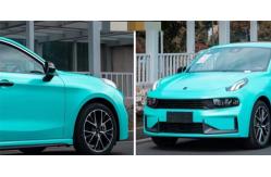 China Matte Tiffany Car Wrap Film Air Release With Removable Acrylic Adhesive supplier