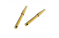 China Male Brass Dual Header POGO Pin Spring Loaded Pins With Customized Contact Material supplier