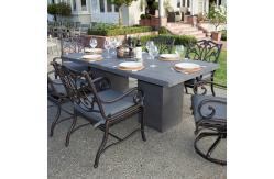 China Rectangular Shape Concrete Dinning Table For Patio Garden Home GRC tables supplier