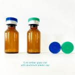 ISO9001 Blue Orange Medicine Vial Cap With Rubber Stopper for sale