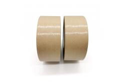 China Fiberglass Reinforced Flatback Kraft Paper Tape Self Adhesive Paper Parcel Tape supplier