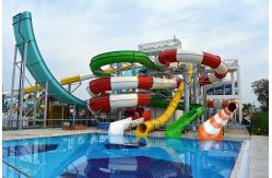 China OEM Customized Aqua Water Park Private Pool Tube Fiberglass Slides supplier