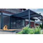 4x4m Adjustable Manual Louvered Pergola Waterproof Roof Aluminium Gazebo for sale