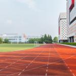 Red Permeable Synthetic Rubber Running Track Impact Resistant 400 Meter for sale