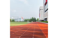 China Red Permeable Synthetic Rubber Running Track Impact Resistant 400 Meter supplier