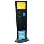 Coin Operated Cell Phone Charging Stations For Library School Restaurant with Remote Ads uploading function for sale