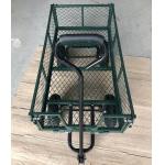 50L Utility Mesh Steel Garden Cart Folding Utility Wagon with Removable Sides and 4.10/3.50-4 inch Wheels for sale