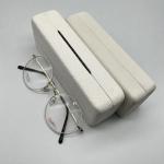 PU Leather Stylish Hard Velvet Interior For Optical Glasses for sale