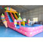 Factory Inflatable Slide Colorful Ice Cream Inflatable Double Dry Slides For Kids for sale