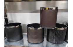 China Hotel Metal Double Layer Recycling Trash Garbage Can Stainless Steel Waste Bin supplier