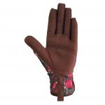 Tight Firm Synthetic Leather Spandex Gardening Gloves Floral Printing for sale