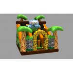Inflatable Safari Park Bouncy Slide / PVC Inflatable Elephant Bouncer Colourful