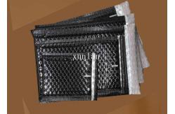 China Black Heat Sealed Padded Mailing Envelopes With Bubble Wrap Inside For Lens supplier