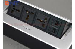China Smart Office Desktop Hidden Hydraulic Pop Up Power Socket Box 3* Universal power supplier