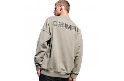 China Unlined Crewneck Oversized Sweatshirts Fleece 3D Custom Embroidered supplier