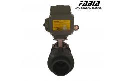 China Electric High Pressure Double Command Soft Seal PVC Ball Valve 1000 PSI supplier
