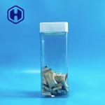1140ml Square Plastic Jars Screw Top Sweets Bars Food Grade With Liner Leak Proof for sale