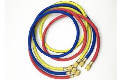 China 60 W.P 800psi Refrigerant R410a R134a Charging Hose With Ball Valves supplier