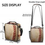 Kids Lunch Cooler Bag Insulated Baseball Prints Lunch Tote Bags for sale