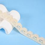 100% Cotton Sustainable Crocheted Embroidery Lace With Beads Home Textile