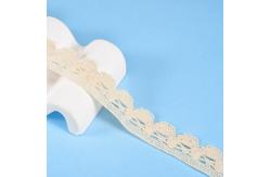 China 100% Cotton Sustainable Crocheted Embroidery Lace With Beads Home Textile supplier