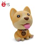 Cute bobble head toys for car dashboard Puppy Shaped Plastic PVC Material for sale