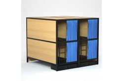 China Double Decker Side Ladder Steel Bunk Beds With Small Storage Locker supplier